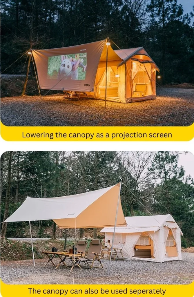 blow up house tent with canopy