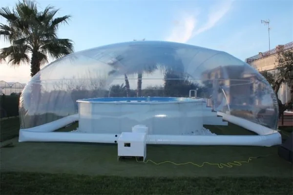 clear inflatable pool cover dome