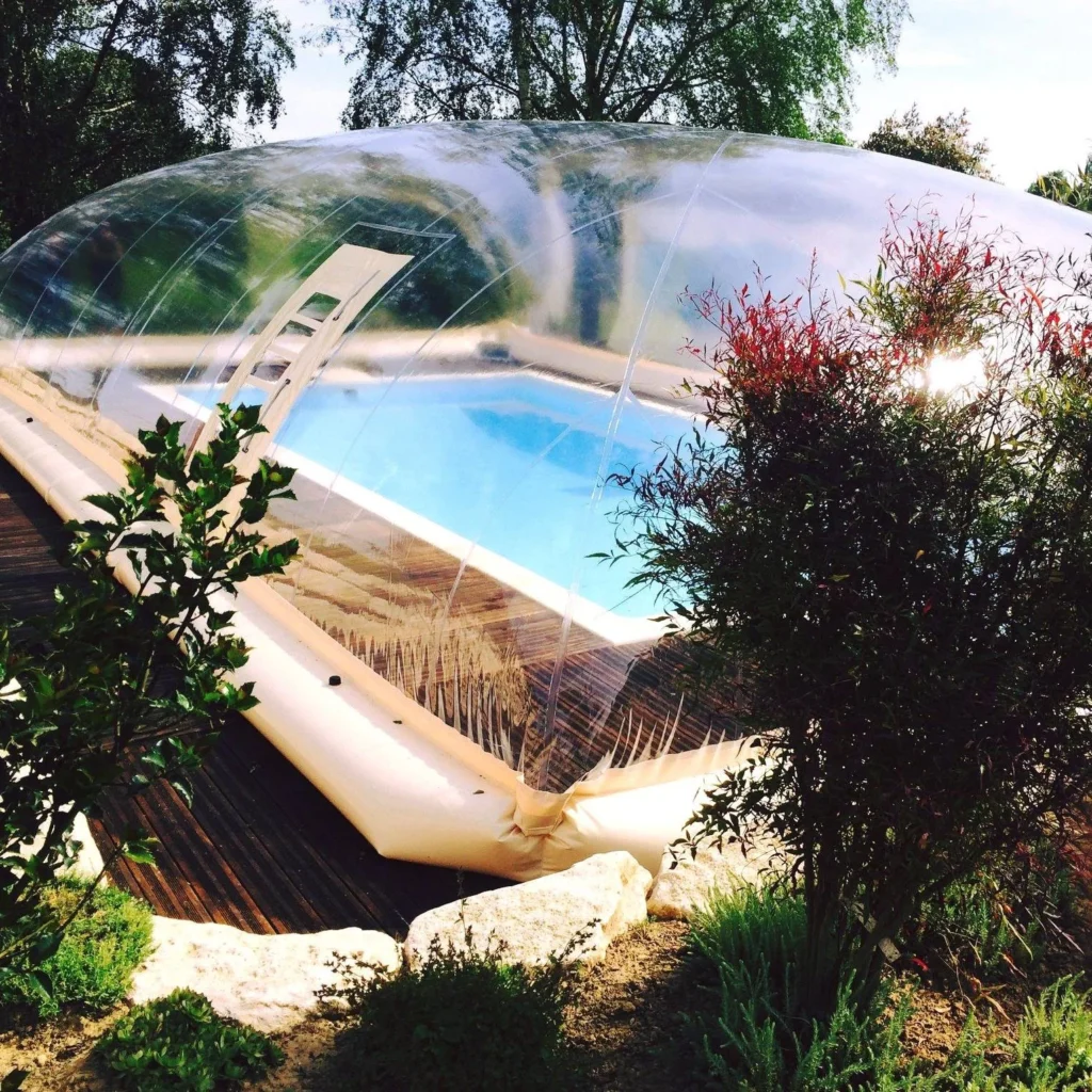 clear inflatable pool dome