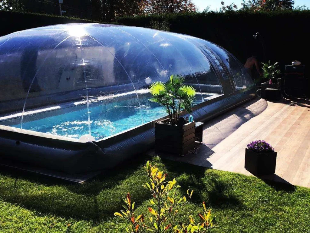 custom inflatable pool cover dome